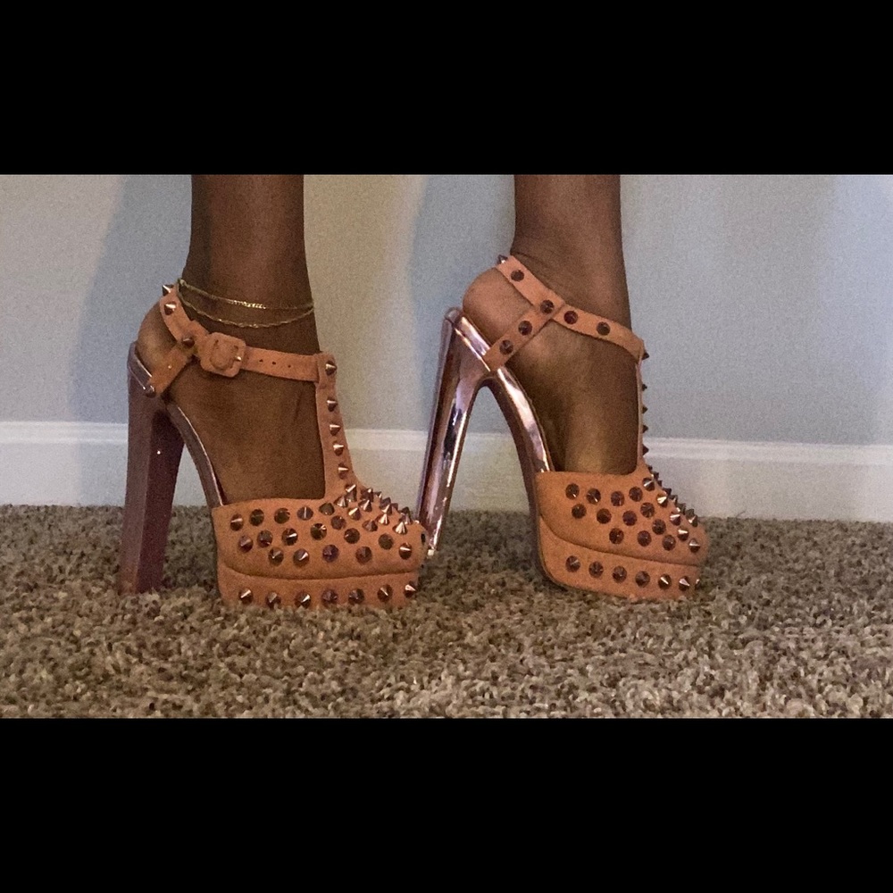 Authentic Kandee Peachy Rose platform sz 40